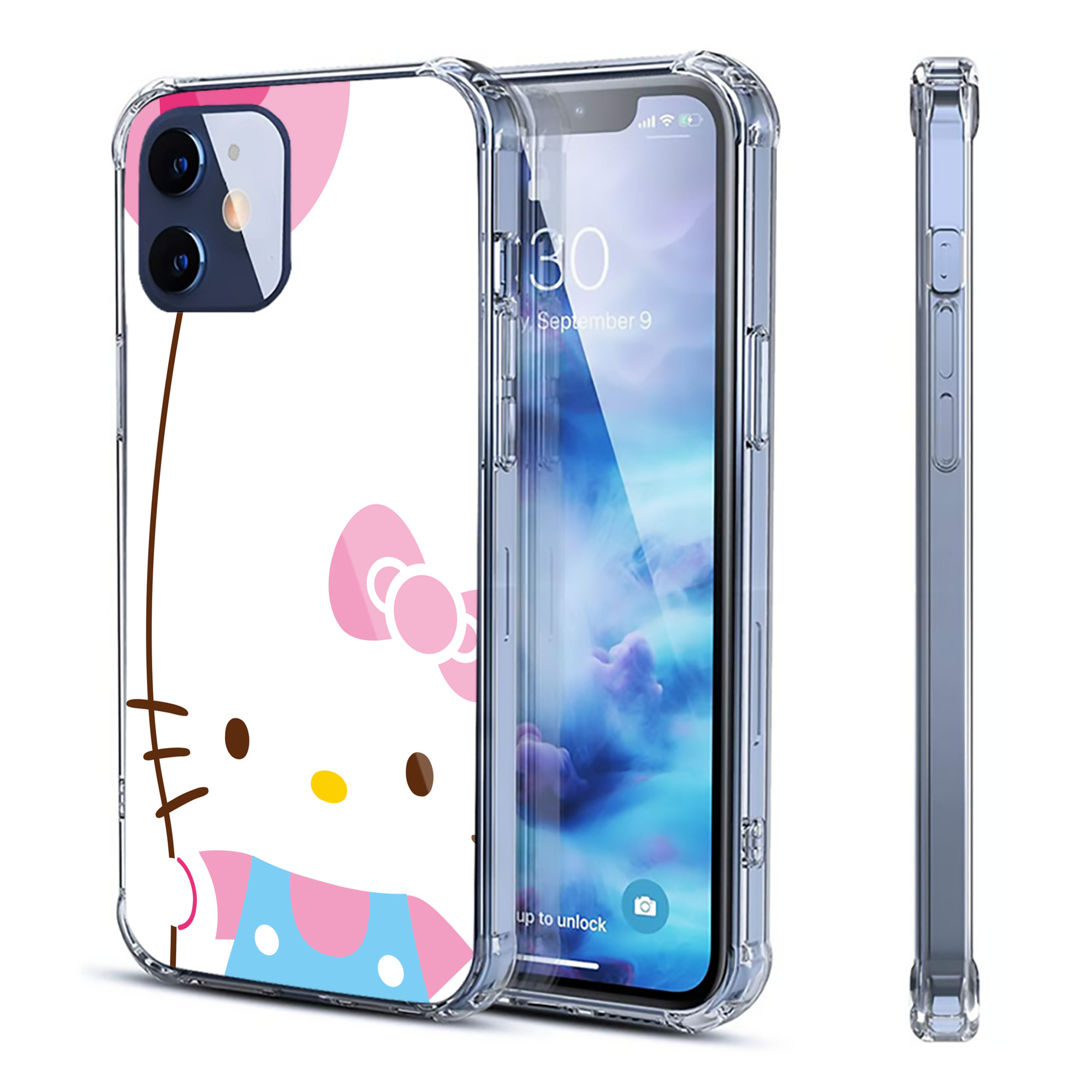 （画像用） Hello Kitty ハローキティ 【iPhone 12シリーズ対応】透明スマホケース（クリアソフトケース）
